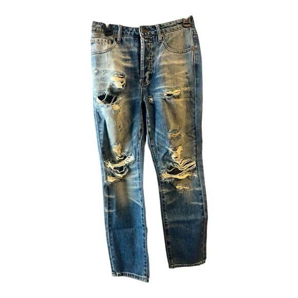 Sandrine Rose Trucker Style Ripped Jeans Size 27-15 - Picture 2 of 6